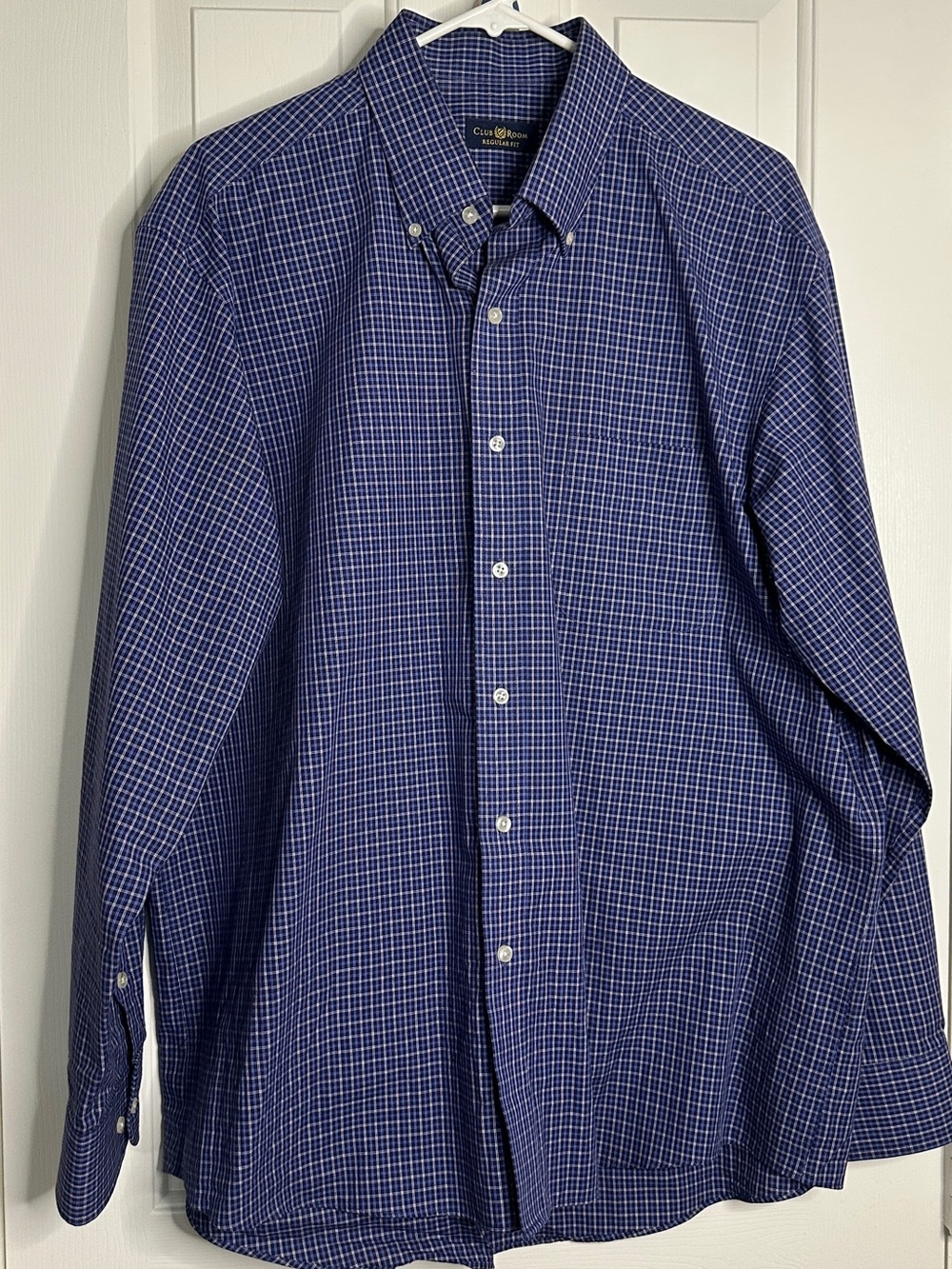 Club Room | Shirts | Club Room Navy And White Check Buttondown Shirt Mens